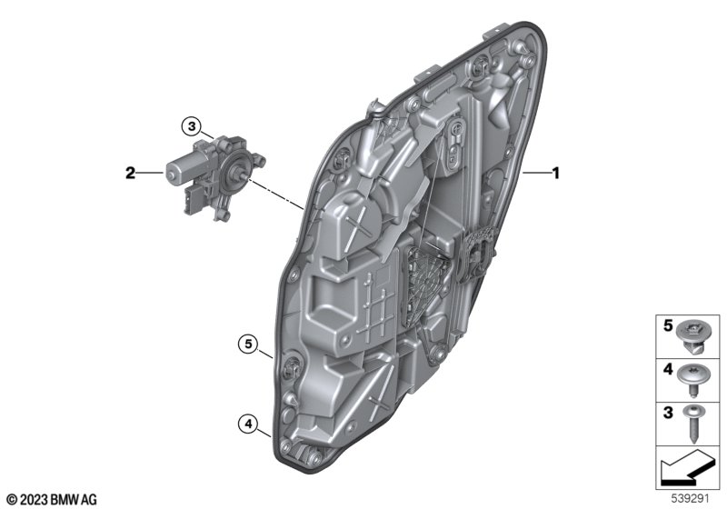 Mechanizm szyby drzwi tylnych  (51_C738) dla MINI Countryman U25 Countryman D Countryman ECE