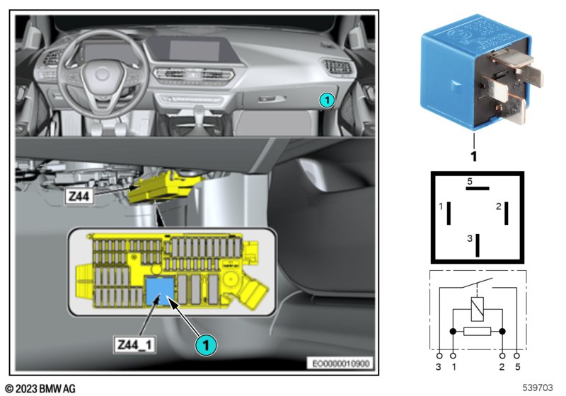 Przekaźnik zacisku 30B Z44_1  (61_8831) dla BMW i iX I20 iX xDrive50 SAV ECE