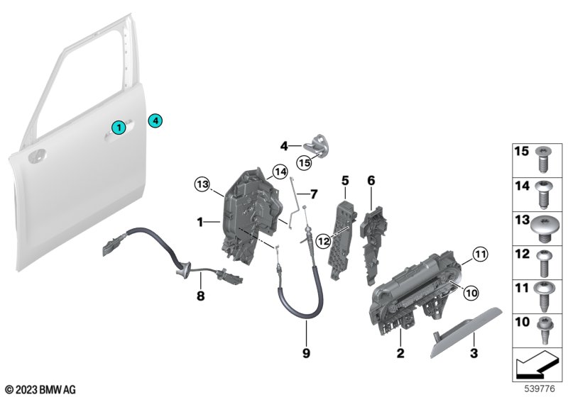 System zamykania drzwi z przodu  (51_C809) dla MINI Countryman U25 Countryman D Countryman ECE