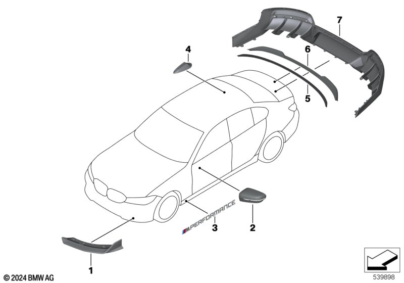 M Performance Parts  (03_6158) dla BMW i3L G28 BEV Saloon i3 eDrive40L Lim ECE