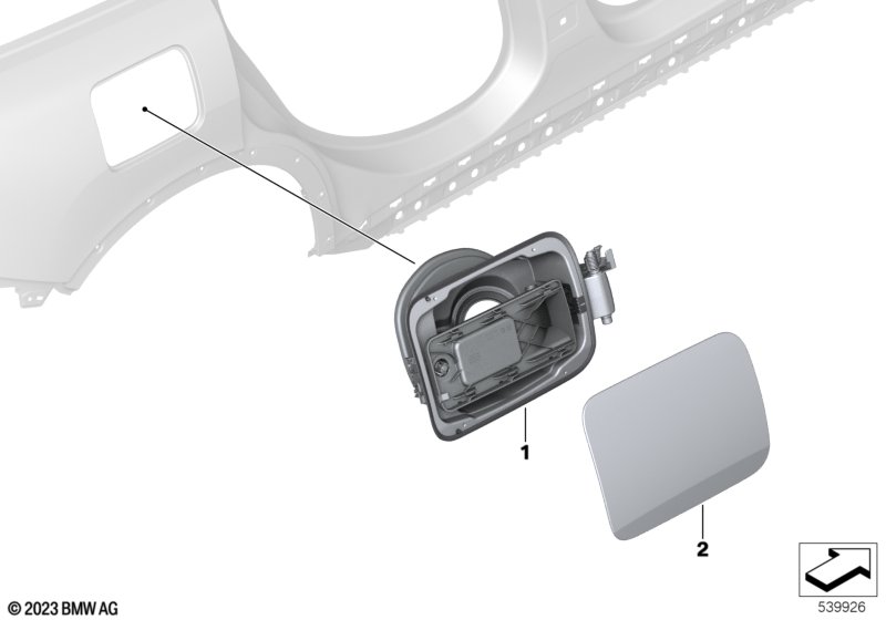 Klapka wlewu paliwa  (41_4416) dla MINI Countryman U25 Countryman D Countryman ECE