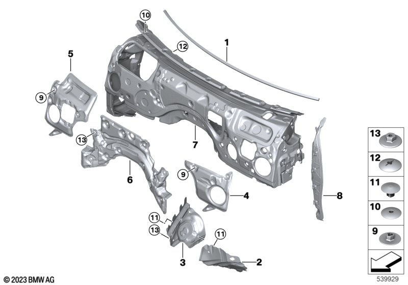 Izolacja dźwiękowa przednia  (51_C814) dla BMW 4' G82 M4 Coupé LCI M4 CS Cou ECE