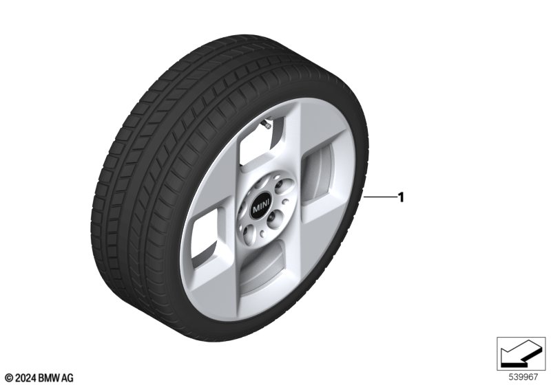 Kompl koło zimowe 4 Square Spoke 955-16