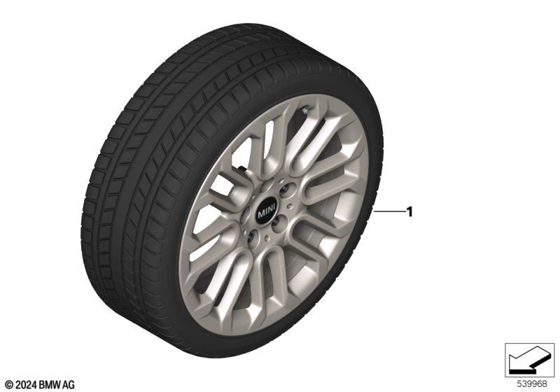 Kompletne koło zimowe U-Spoke 956 - 17