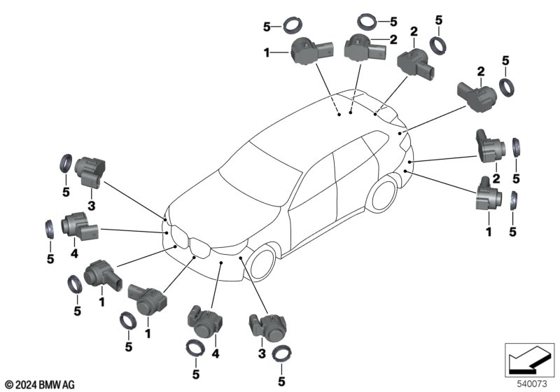 Park Distance Control (PDC/PMA)  (66_0838) dla BMW X3 G45 X3 20d xDrive SAV ECE