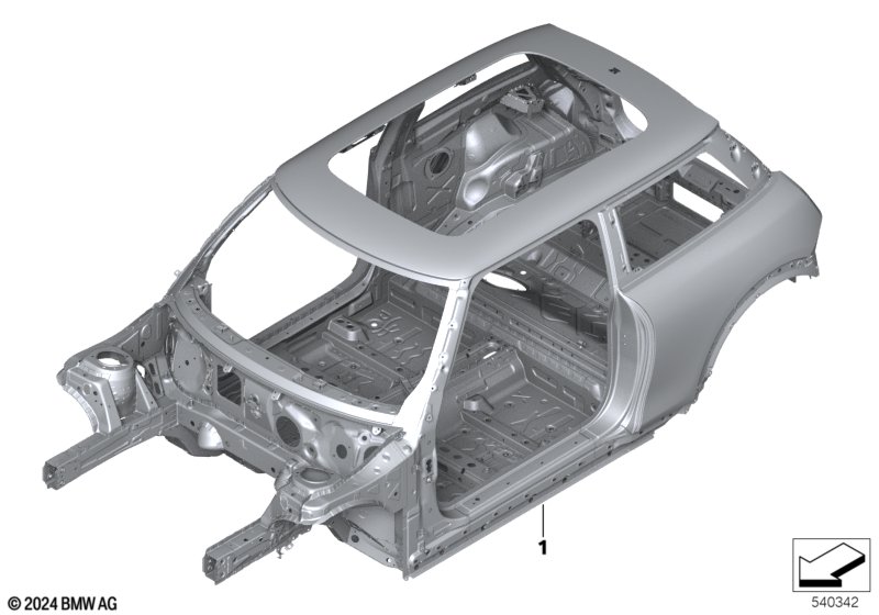 Szkielet karoserii  (41_4455) dla MINI F66 Cooper C 3-drzwiowy ECE