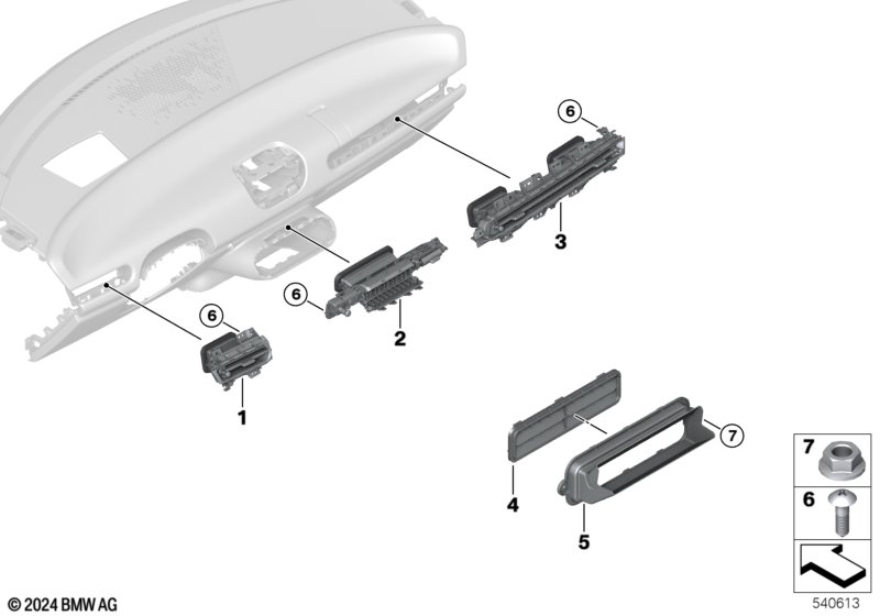 Wylot powietrza  (64_3099) dla MINI Cooper J01 Cooper E 3-drzwiowy ECE