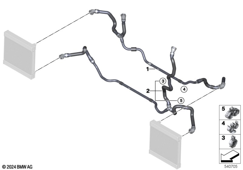 Ukł.chł.-wys.Chłodnica płynu chłodzącego  (17_2192) dla BMW X3 G45 X3 M50 xDrive SAV ECE