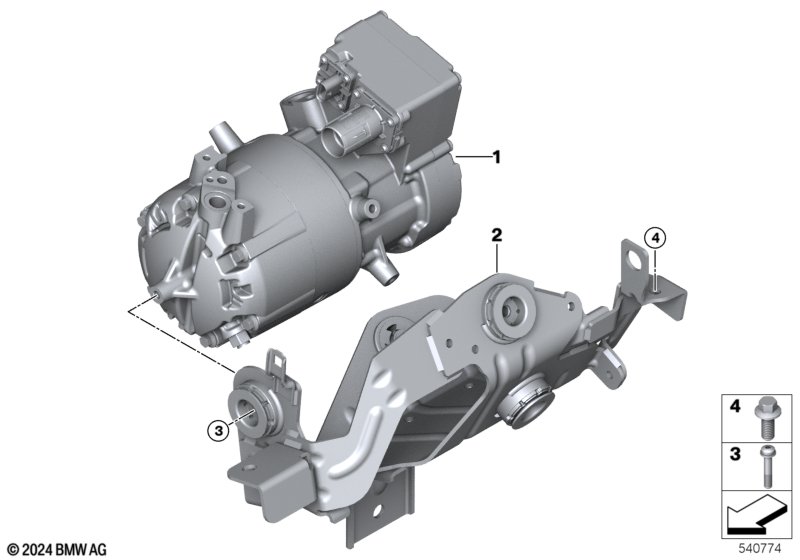 Elektryczna sprężarka klimatyzacji  (64_3110) dla MINI Cooper J01 Cooper E 3-drzwiowy ECE