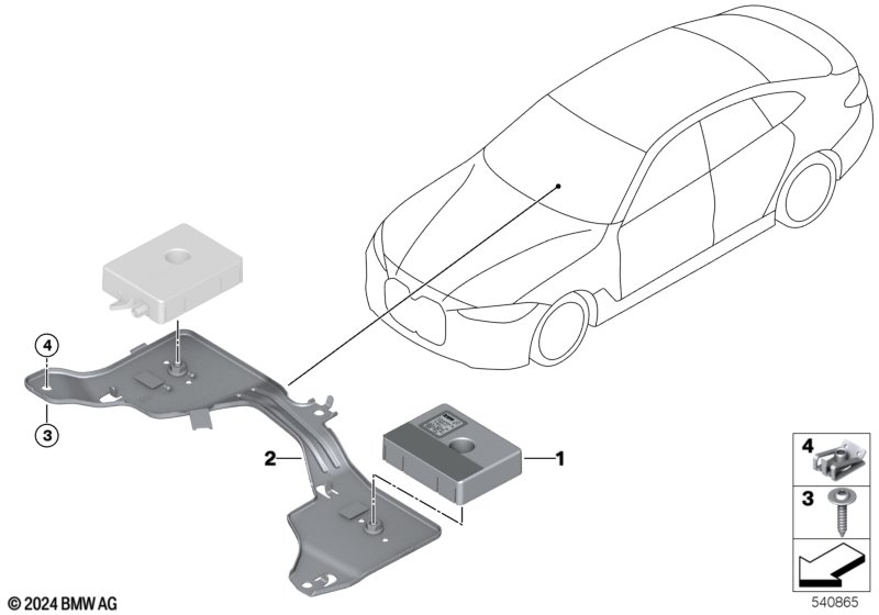 Pojedyncze części skrzynki antenowej  (65_3576) dla BMW 3' G21 LCI 330dX Tou ECE