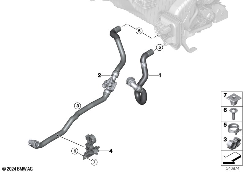 Węże płynu chłodz.  (64_3116) dla BMW 4' G23 Convertible LCI 420i Cab ECE