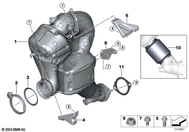 Katalizator/Przeciwpyłk. filtr paliwowy  (18_1783) dla BMW 6' G32 GT LCI 630d Gra ECE