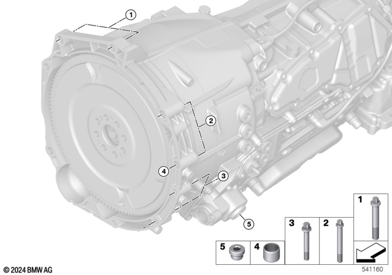 Skrzynia bieg., mocowanie/Elementy dod.  (24_2301) dla BMW 5' G60 520i Lim ECE