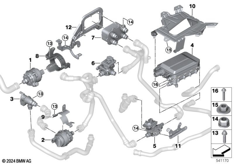 Komponenty elektryczne  (17_2100) dla BMW 5' G60 i5 eDrive40 Lim ECE
