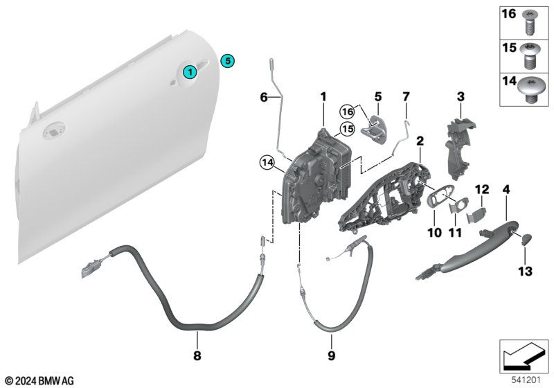 System zamykania drzwi z przodu  (51_D309) dla MINI F65 Cooper C 5-drzwiowy ECE