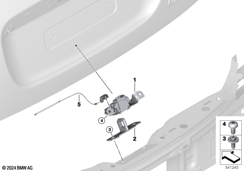 System zamykania tylnej klapy  (41_4543) dla MINI F66 Cooper C 3-drzwiowy ECE