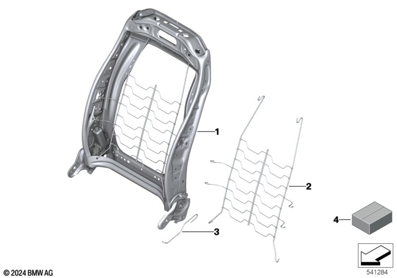 Fotel przedni, rama oparcia  (52_5279) dla MINI Countryman U25 Countryman D Countryman ECE