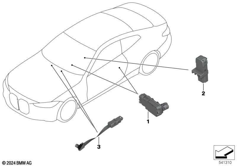 Światłowód wnętrza pojazdu  (63_2730) dla BMW 2' G87 M2 M2 Cou ECE