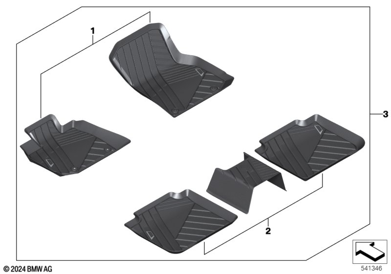 Floorliner  (03_6381) dla BMW X3 G45 X3 M50 xDrive SAV ECE