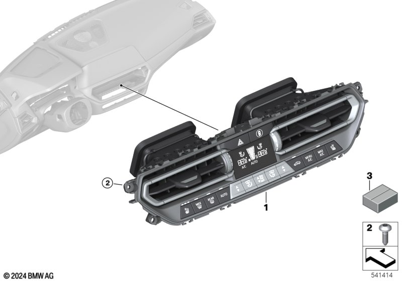 Panel obsługi automatycznej klimatyzacji  (64_2757) dla BMW X4 G02 LCI X4 20dX SAC ECE