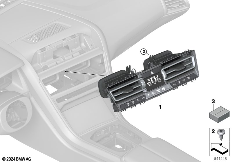 Panel obsługi automatycznej klimatyzacji  (64_2425) dla BMW 8' G15 840dX Cou ECE