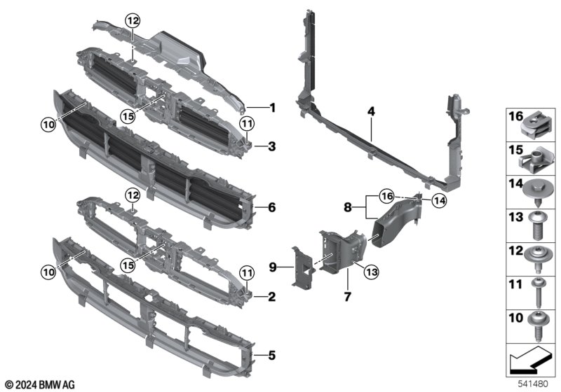 Prowadnice powietrza  (51_C996) dla MINI F65 Cooper C 5-drzwiowy ECE