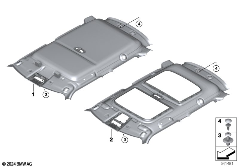 podsufitka  (51_C997) dla MINI F65 Cooper C 5-drzwiowy ECE