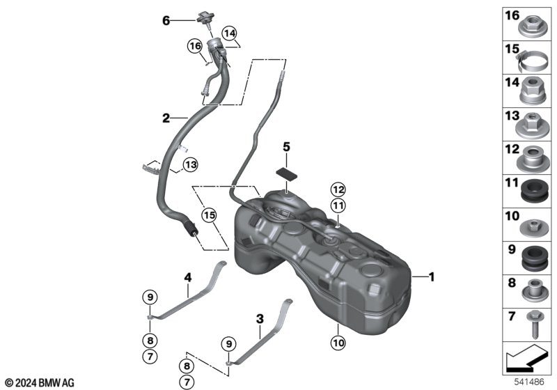 Zbiornik paliwa/Elementy dod.  (16_1764) dla BMW X3 G45 X3 M50 xDrive SAV ECE