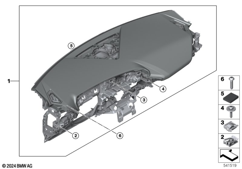 Tapicerka deski rozdzielczej  (51_D005) dla BMW 1' F70 118d 5-d ECE