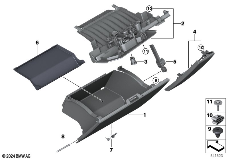 Schowek na rękawiczki  (51_D008) dla BMW 1' F70 118d 5-d ECE