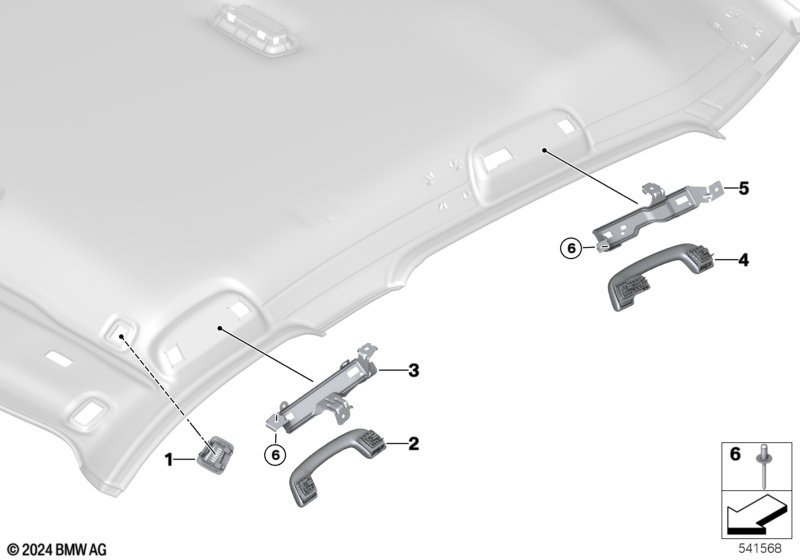 Elementy dod. podsufitki  (51_D024) dla BMW 1' F70 118d 5-d ECE