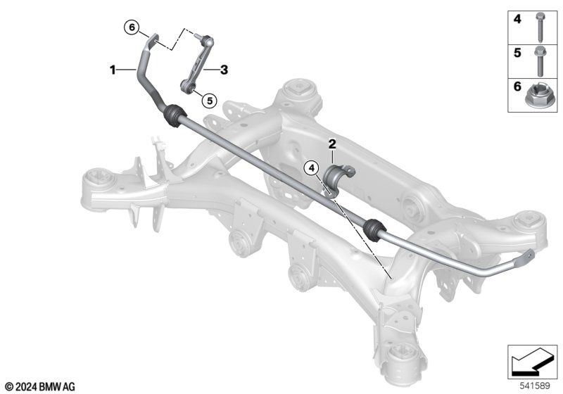 Stabilizator tylny  (33_3520) dla BMW X3 G45 X3 M50 xDrive SAV ECE