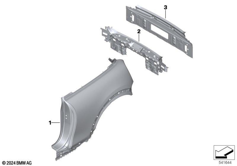 Ściana boczna/Okładzina tylna  (41_2304) dla MINI F56 LCI Cooper S 3-drzwiowy ECE