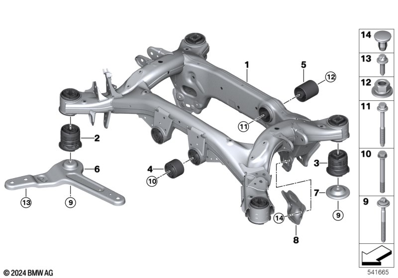 Belka zawieszenia tylnego  (33_3525) dla BMW X3 G45 X3 20 xDrive SAV ECE