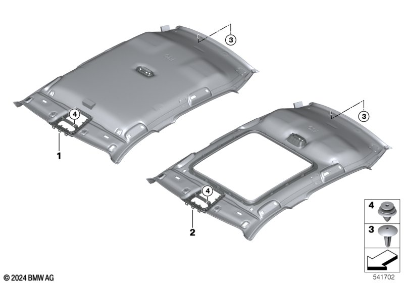 podsufitka  (51_D046) dla BMW 1' F70 118d 5-d ECE