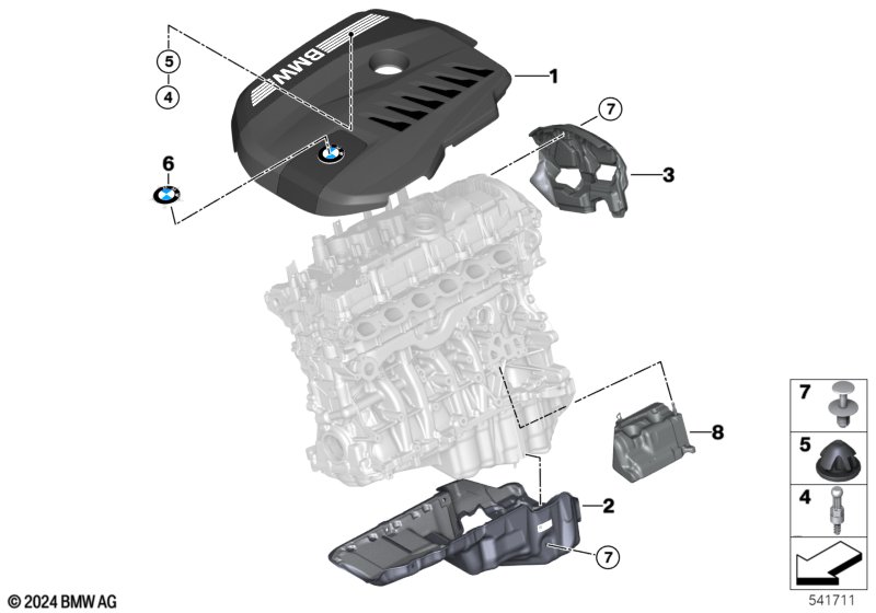 Akustyka silnika  (11_9407) dla BMW 7' G70 740i Lim ECE