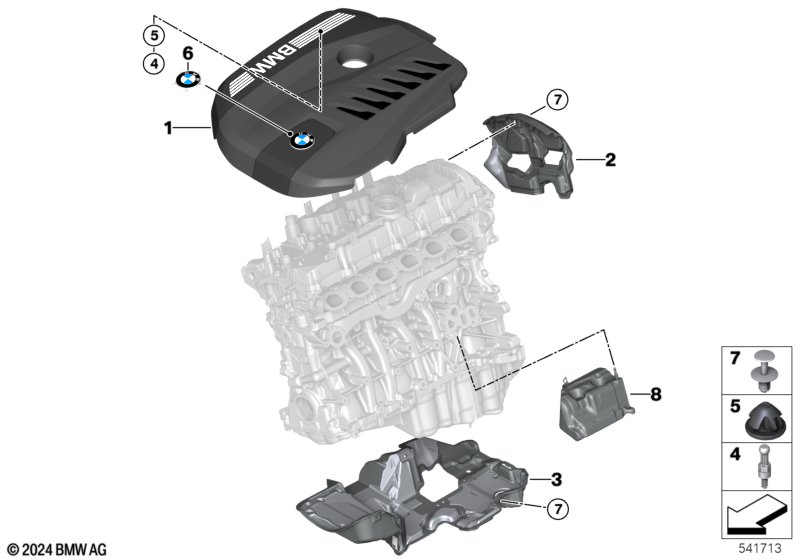 Akustyka silnika  (11_9491) dla BMW 5' G60 550eX Lim ECE