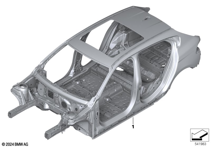 Szkielet karoserii  (41_4561) dla BMW 1' F70 120d 5-d ECE