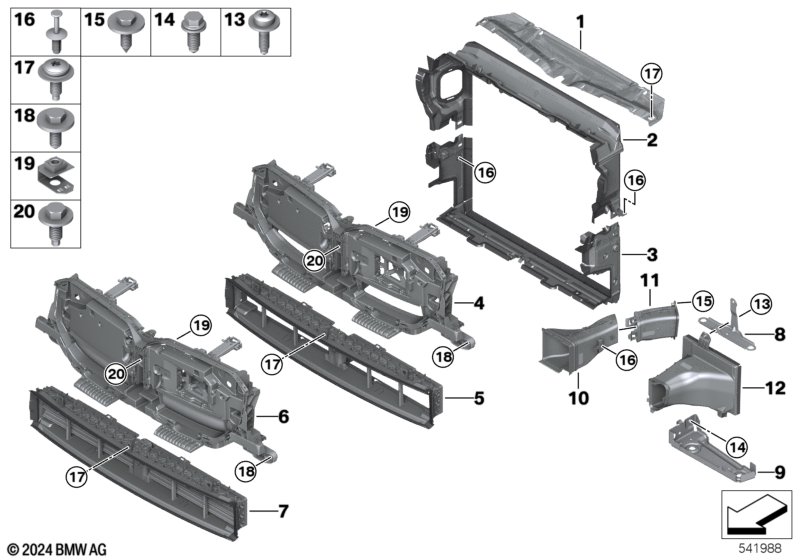 Prowadnice powietrza  (51_D076) dla BMW X3 G45 X3 20d xDrive SAV ECE