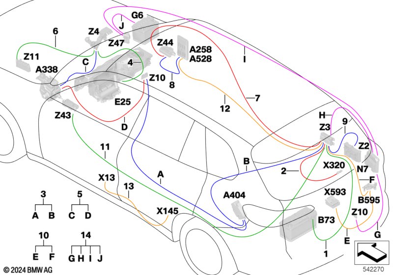 Przewód zasilania głównej wiązki kabl.  (61_6094) dla BMW X7 G07 X7 30dX SAV ECE