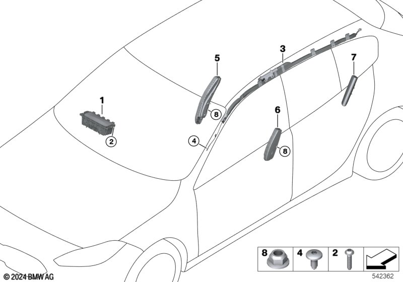 Poduszka powietrzna  (72_1084) dla BMW 1' F70 118 5-d ECE