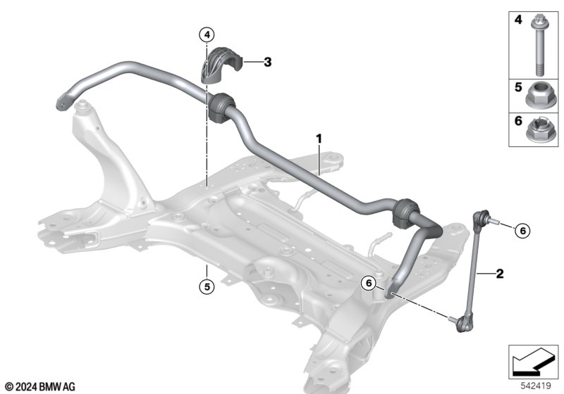 Stabilizator przedni  (31_2654) dla BMW 1' F70 M135 xDrive 5-d ECE