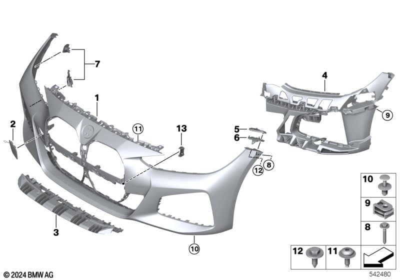 M Obudowa przednia  (51_Z467) dla BMW i4 G26 Gran Coupé LCI i4 eDrive40 Gra ECE