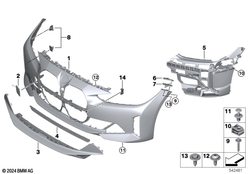 Obudowa przednia  (51_Z472) dla BMW i4 G26 Gran Coupé LCI i4 eDrive40 Gra ECE