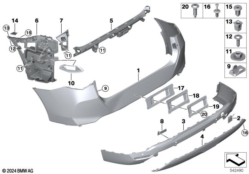 Obudowa tylna  (51_D185) dla BMW X3 G45 X3 20d xDrive SAV ECE