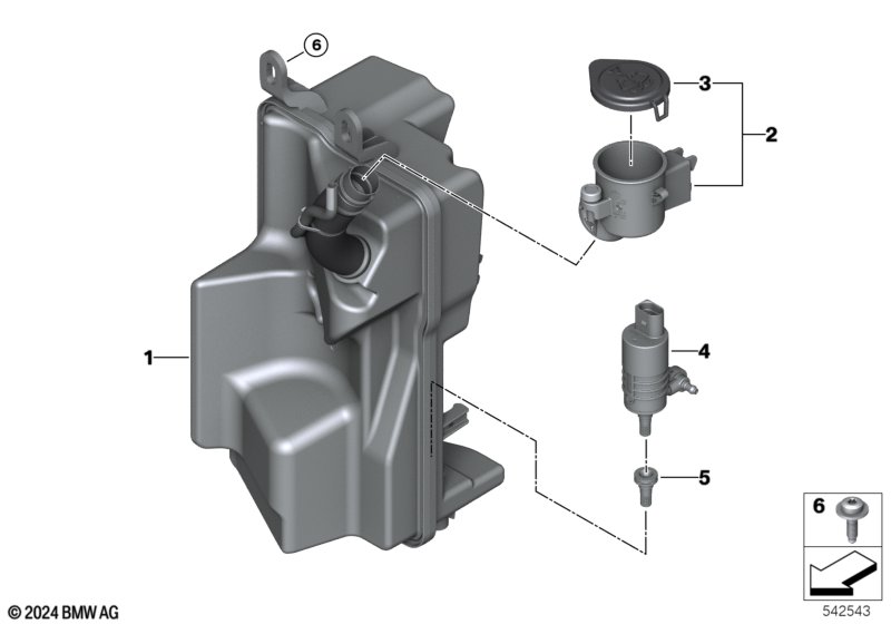 Zbiornik spryskiwaczy szyby czołowej  (61_8964) dla MINI F65 Cooper C 5-drzwiowy ECE