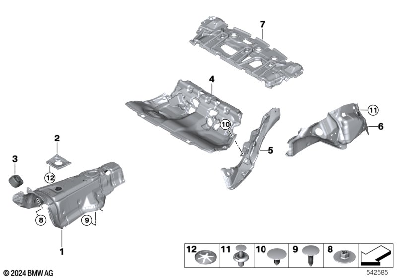 Izolacja dźwiękowa tylna  (51_D198) dla BMW 3' G80 M3 LCI M3 Comp. M xDrive Lim ECE