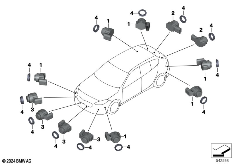 Park Distance Control (PDC/PMA)  (66_0852) dla BMW 1' F70 120 5-d ECE