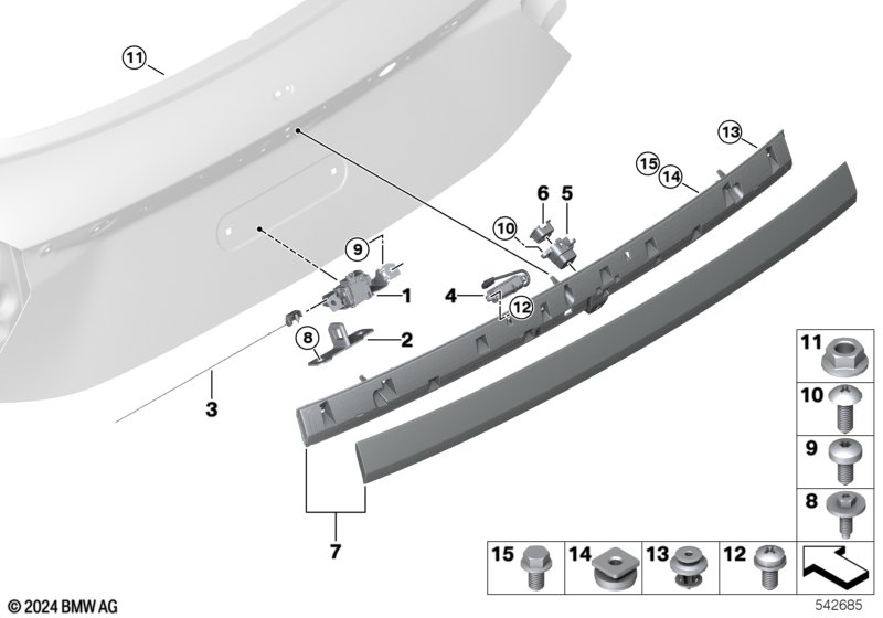 System zamykania tylnej klapy  (41_4464) dla MINI Cooper J01 Cooper E 3-drzwiowy ECE