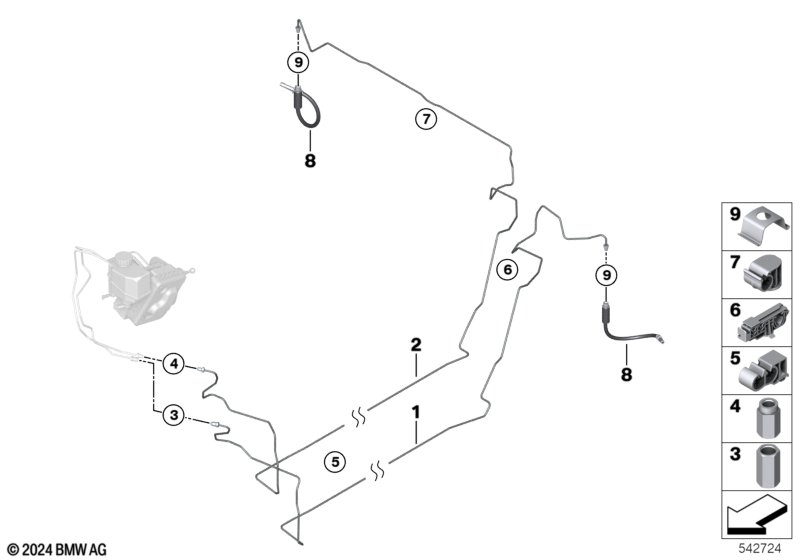 Przewód hamulcowy tylny  (34_3534) dla BMW X3 G45 X3 20d xDrive SAV ECE